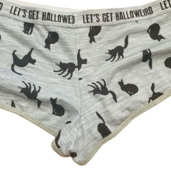 DC Comics Women's Lounge Set L Black Cat Print Halloween - Picture 5 of 10